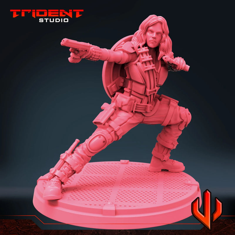 Black Widow Multiverse - Sculpt C Marvel MCP-compatible 40mm resin proxy miniature by Trident Miniatures - product image 2