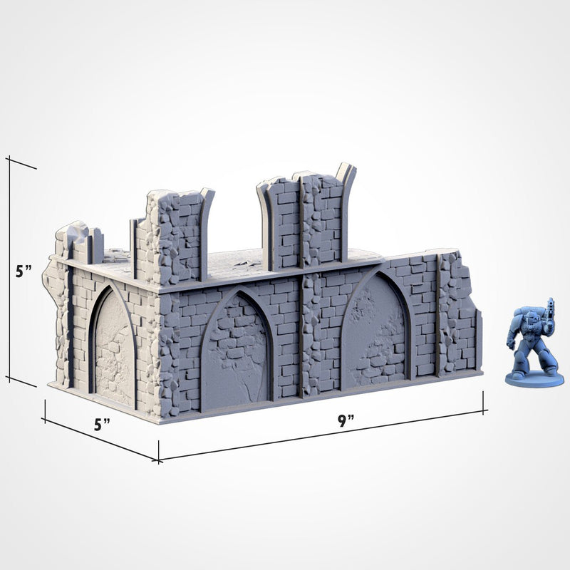 Classic Ruins WTC Set 01 3D printed terrain view 2