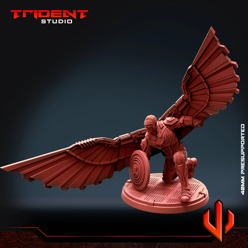 Falcon 2021 - Sculpt A Marvel MCP-compatible 40mm resin proxy miniature by Trident Miniatures - product image 2