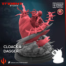 Cloak And Dagger Marvel MCP-compatible 40mm resin proxy miniature by Trident Miniatures - product image 2