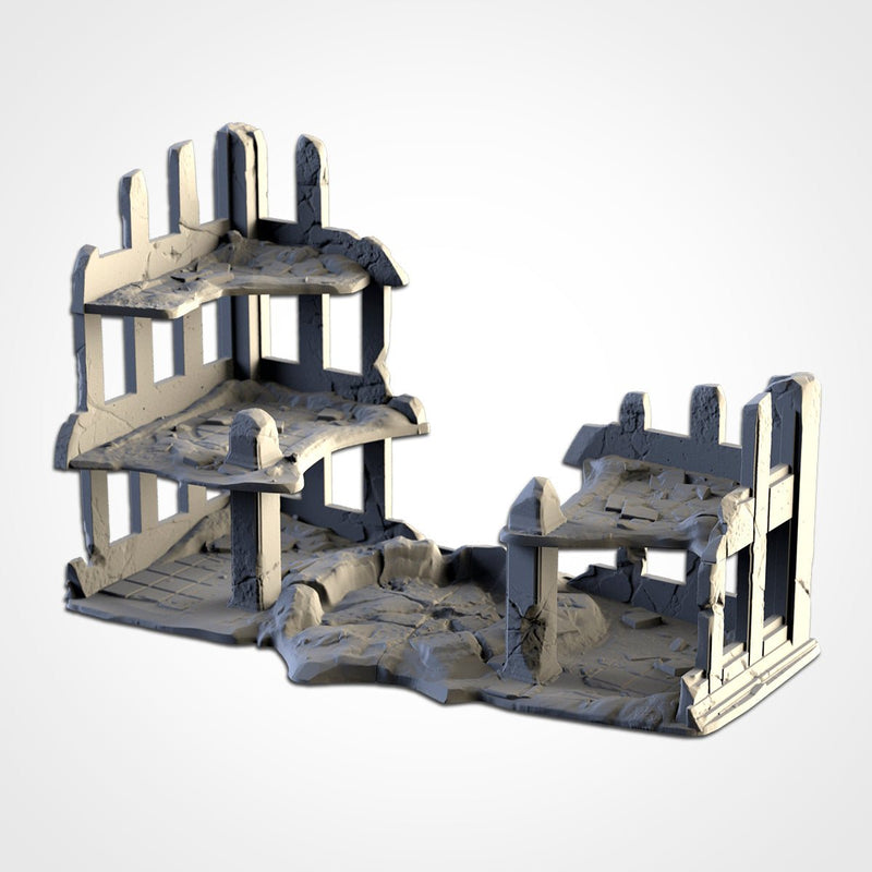 City Ruins 3D printed terrain view 2