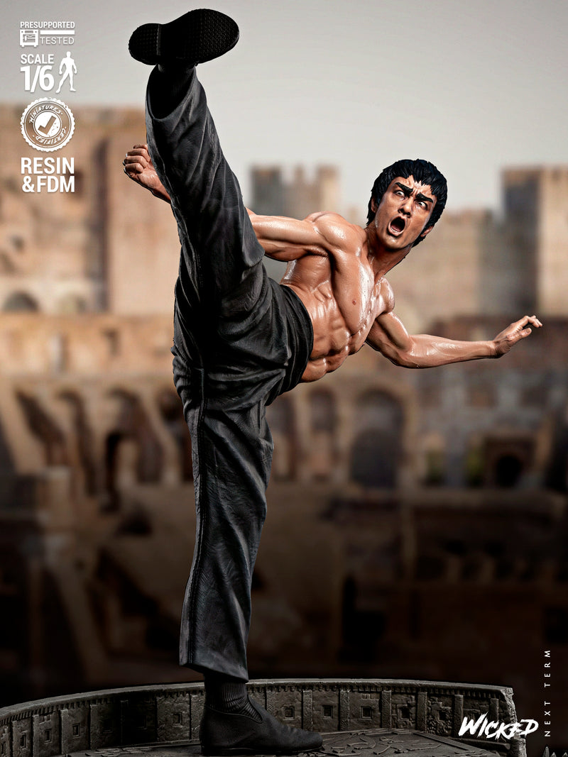 Bruce Lee Sculpture resin statue kit view 2