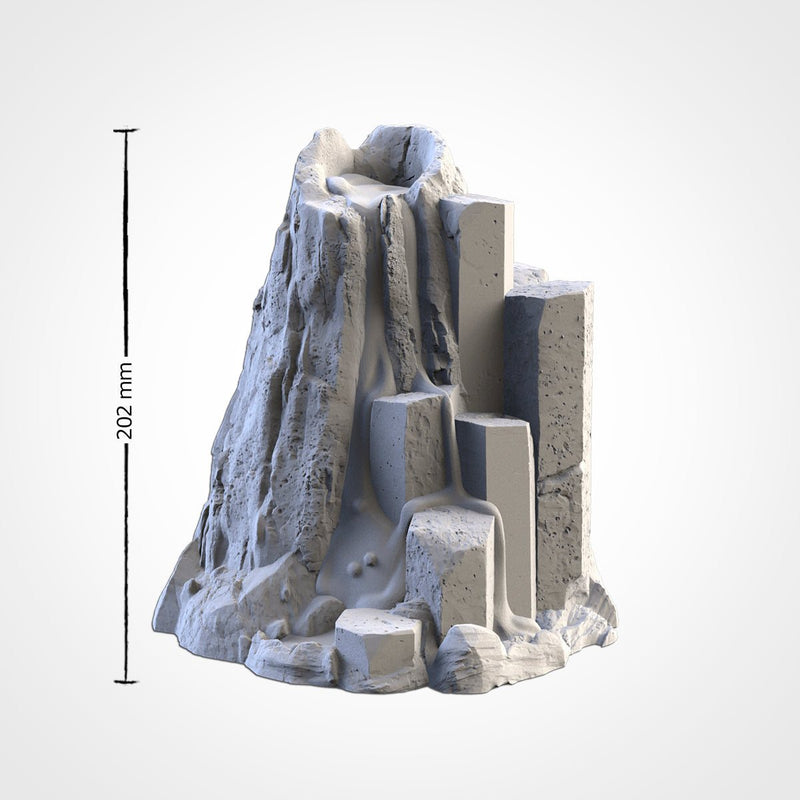 Basaltic Volcanoes 3D printed terrain view 2