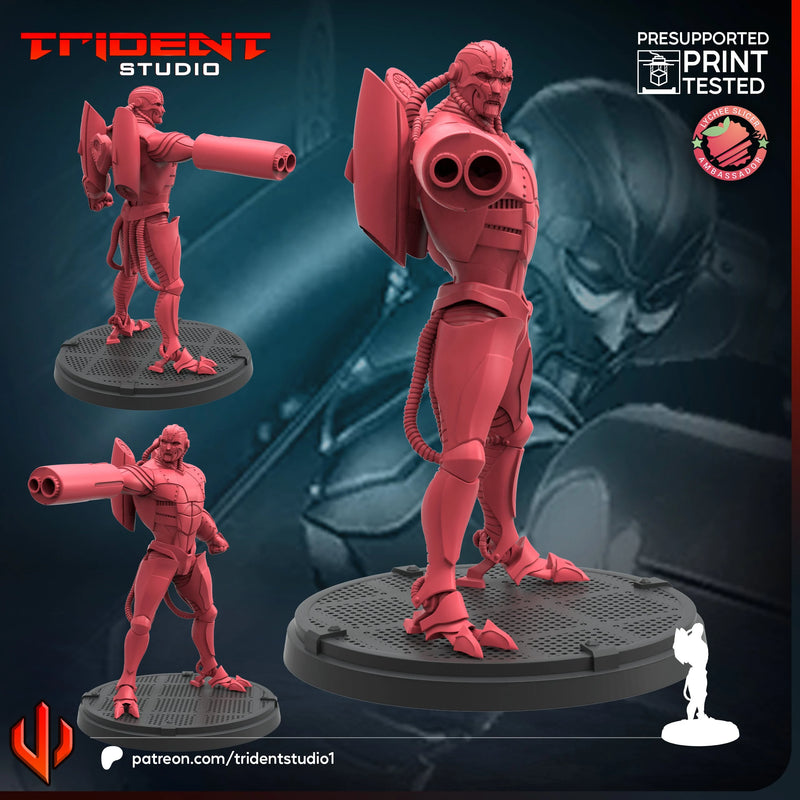 Doom Bot Blaster Marvel MCP-compatible 40mm resin proxy miniature by Trident Miniatures - product image 2