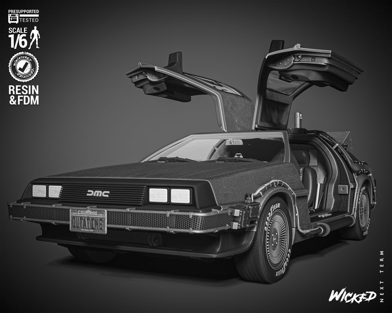 DeLorean Sculpture resin statue kit view 2