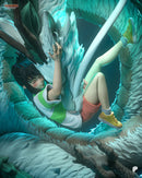 Chihiro & Haku Resin Statue & Bust - Full Size view 2