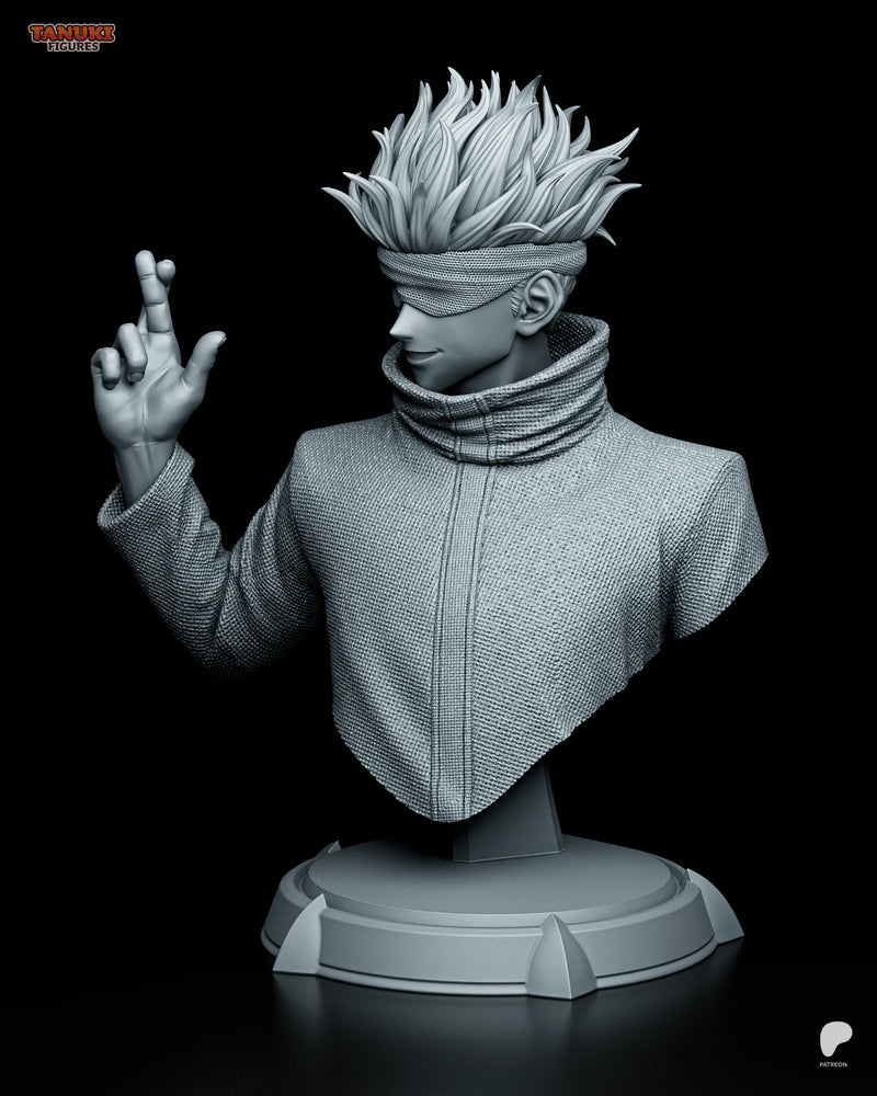 Satoru Gojo Resin Statue & Bust - Bust view 2