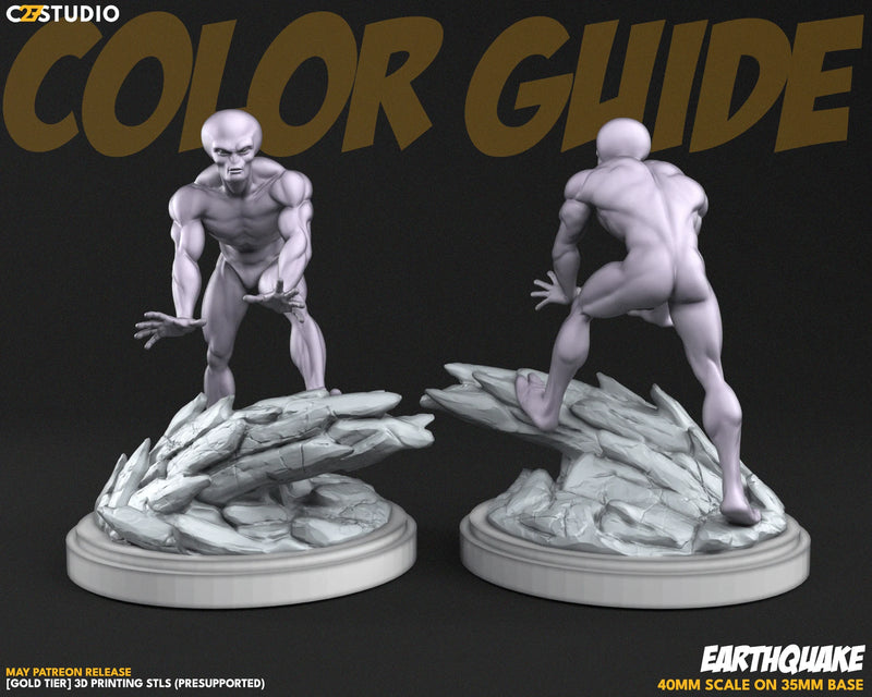 Earthquake Marvel MCP-compatible resin miniature by C27 Studios - product image 2