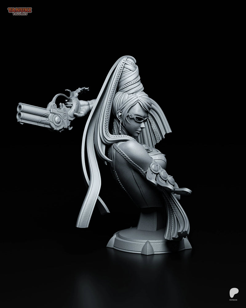 Bayonetta Resin Statue & Bust - Bust view 2