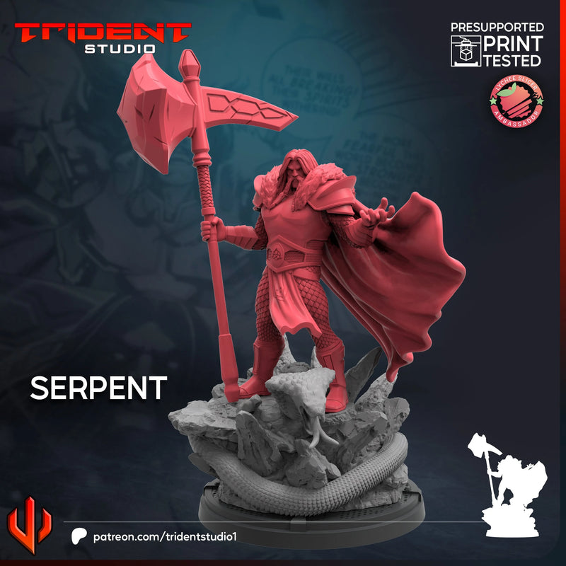 Serpent Marvel MCP-compatible 40mm resin proxy miniature by Trident Miniatures - product image 2