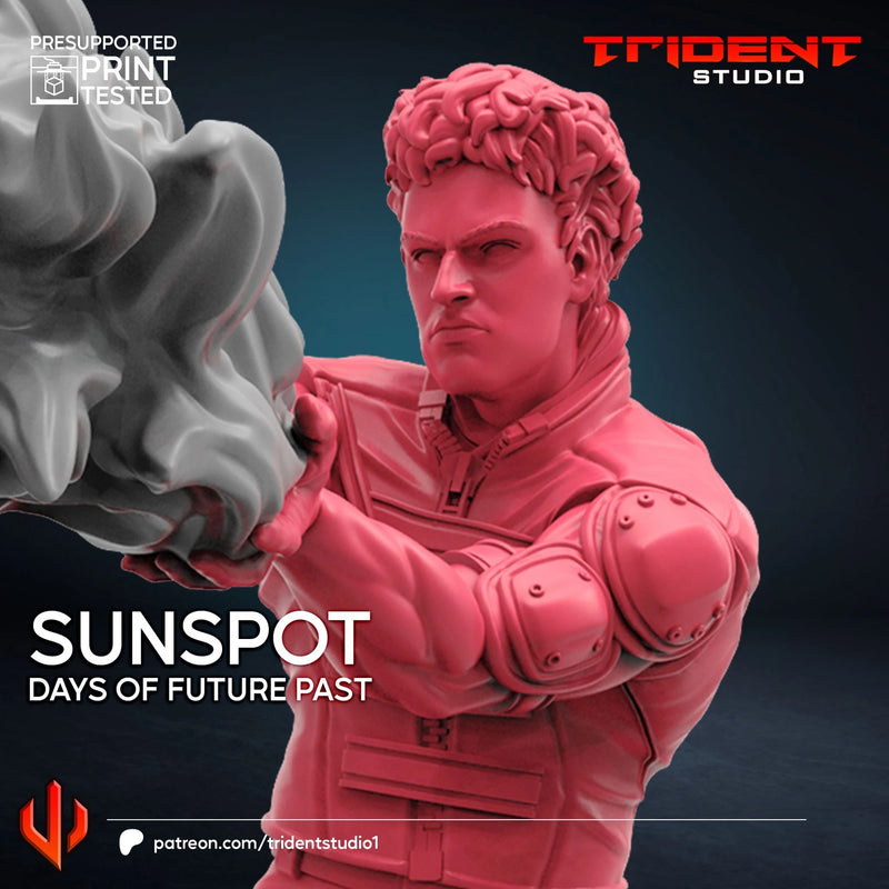 Sunspot X-Men Days Of Future Past Marvel MCP-compatible 40mm resin proxy miniature by Trident Miniatures - product image 2