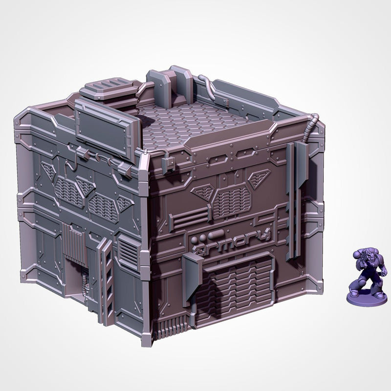 City Sci-Fi 3D printed terrain view 2