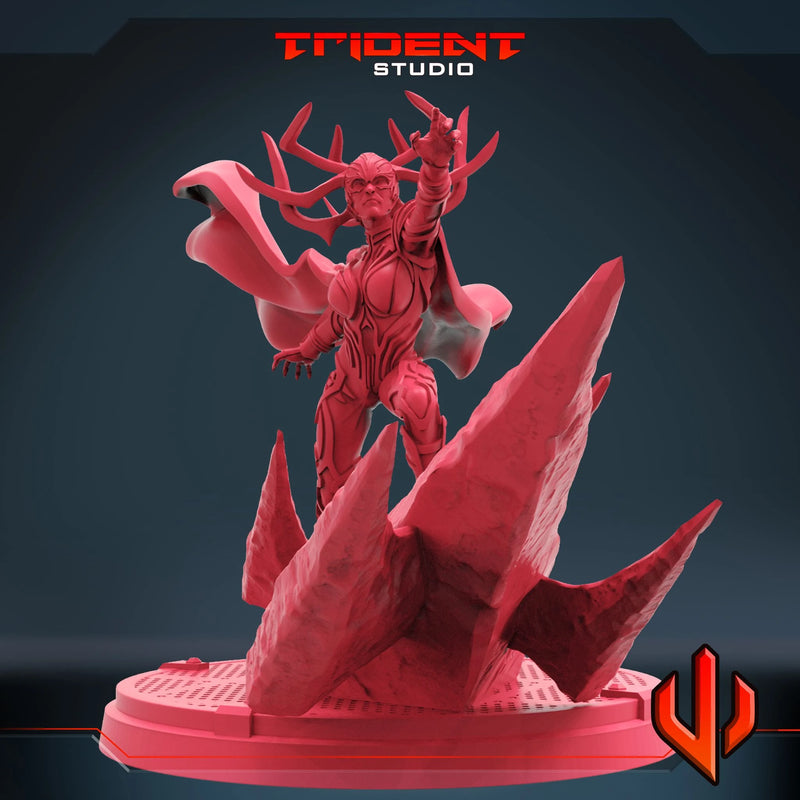 Hela Marvel MCP-compatible 40mm resin proxy miniature by Trident Miniatures - product image 2