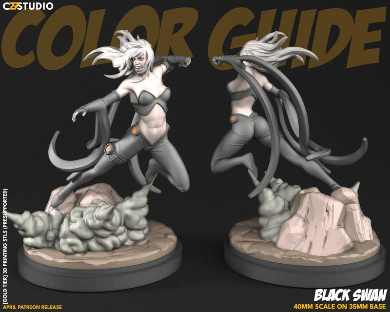 Black Swan Marvel MCP-compatible resin miniature by C27 Studios - product image 2