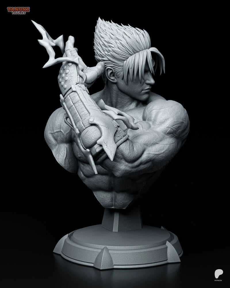 Jin Kazama Resin Statue & Bust - Bust view 2