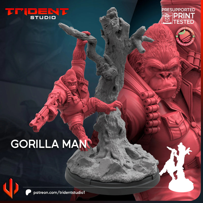 Gorilla Man Marvel MCP-compatible 40mm resin proxy miniature by Trident Miniatures - product image 2