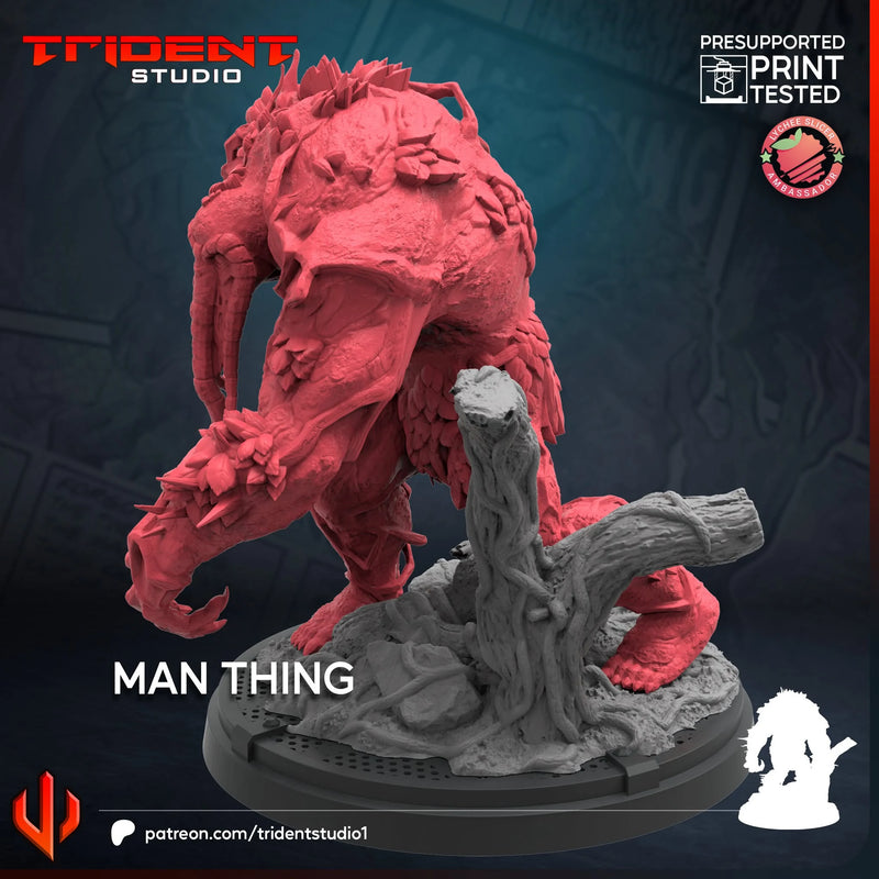Man-Thing Marvel MCP-compatible 40mm resin proxy miniature by Trident Miniatures - product image 2