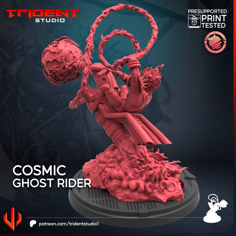 Cosmic Ghost Rider Marvel MCP-compatible 40mm resin proxy miniature by Trident Miniatures - product image 2