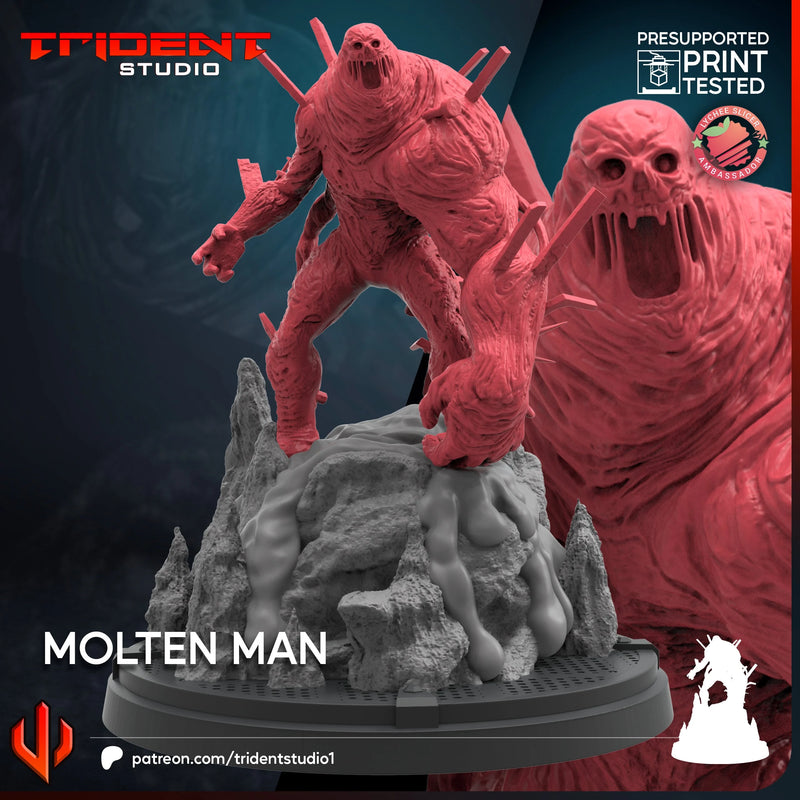 Molten Man Marvel MCP-compatible 40mm resin proxy miniature by Trident Miniatures - product image 2