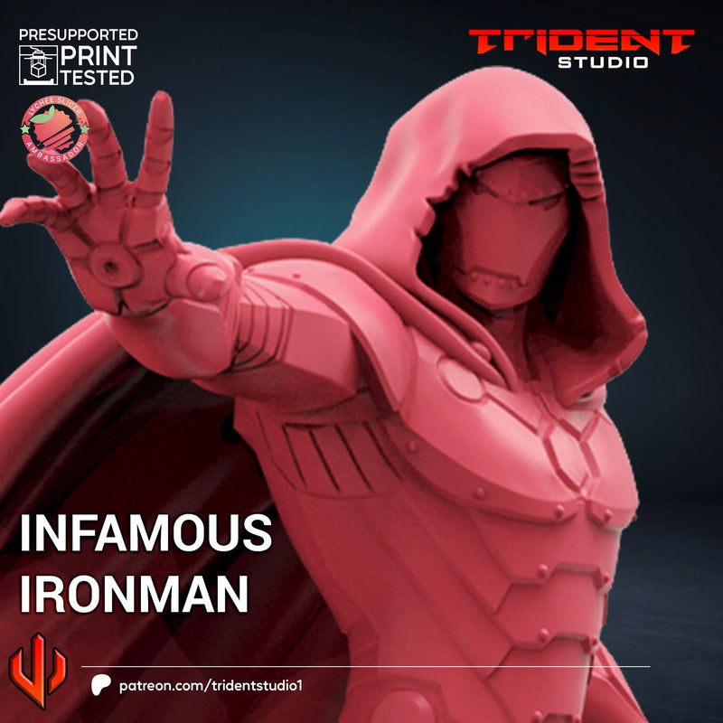 Infamous Iron Man Marvel MCP-compatible 40mm resin proxy miniature by Trident Miniatures - product image 2