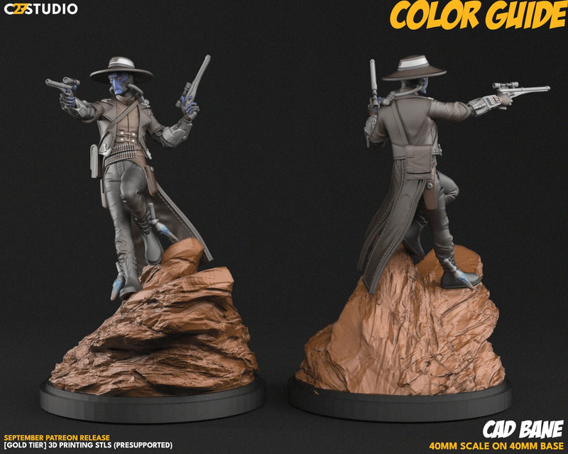 Cad Bane Star Wars Shatterpoint-compatible resin miniature by C27 Studios - product image 2