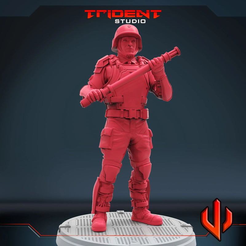 TVA Guard - Sculpt B Marvel MCP-compatible 40mm resin proxy miniature by Trident Miniatures - product image 2