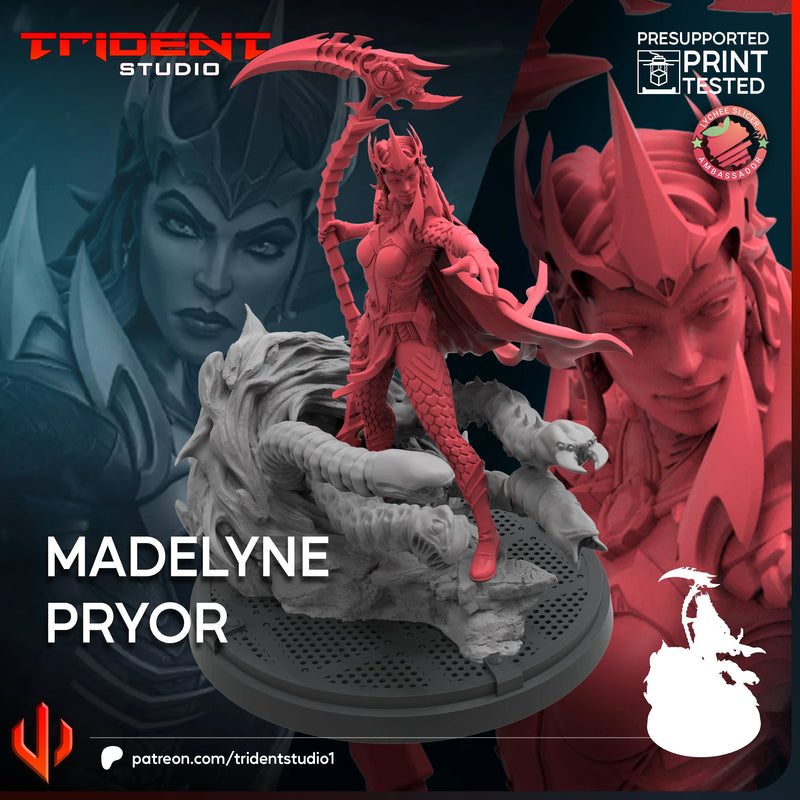 Madelyne Pryor Marvel MCP-compatible 40mm resin proxy miniature by Trident Miniatures - product image 2