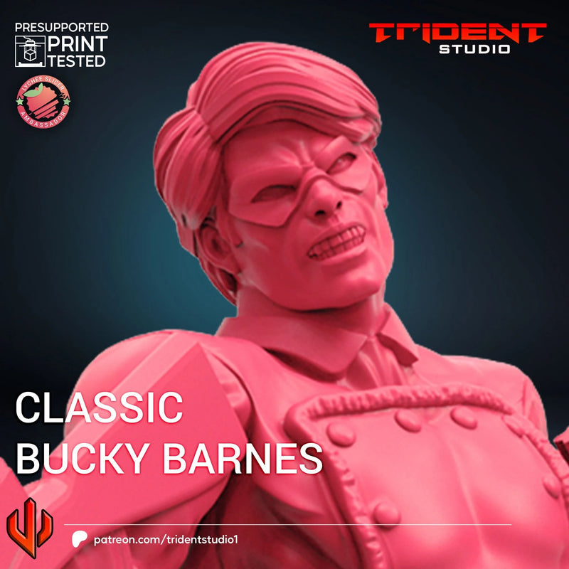 Classic Bucky Barnes Marvel MCP-compatible 40mm resin proxy miniature by Trident Miniatures - product image 2