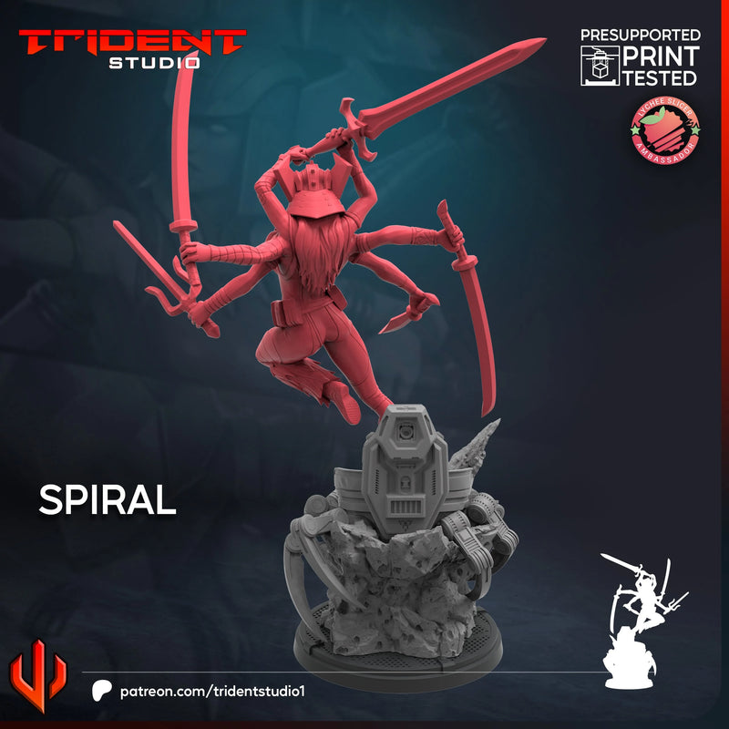 Spiral Marvel MCP-compatible 40mm resin proxy miniature by Trident Miniatures - product image 2