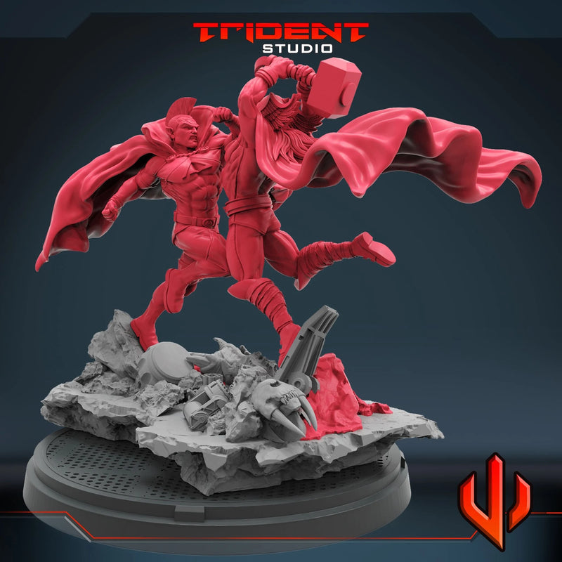 Gladiator Vs Thor Marvel MCP-compatible 40mm resin proxy miniature by Trident Miniatures - product image 2