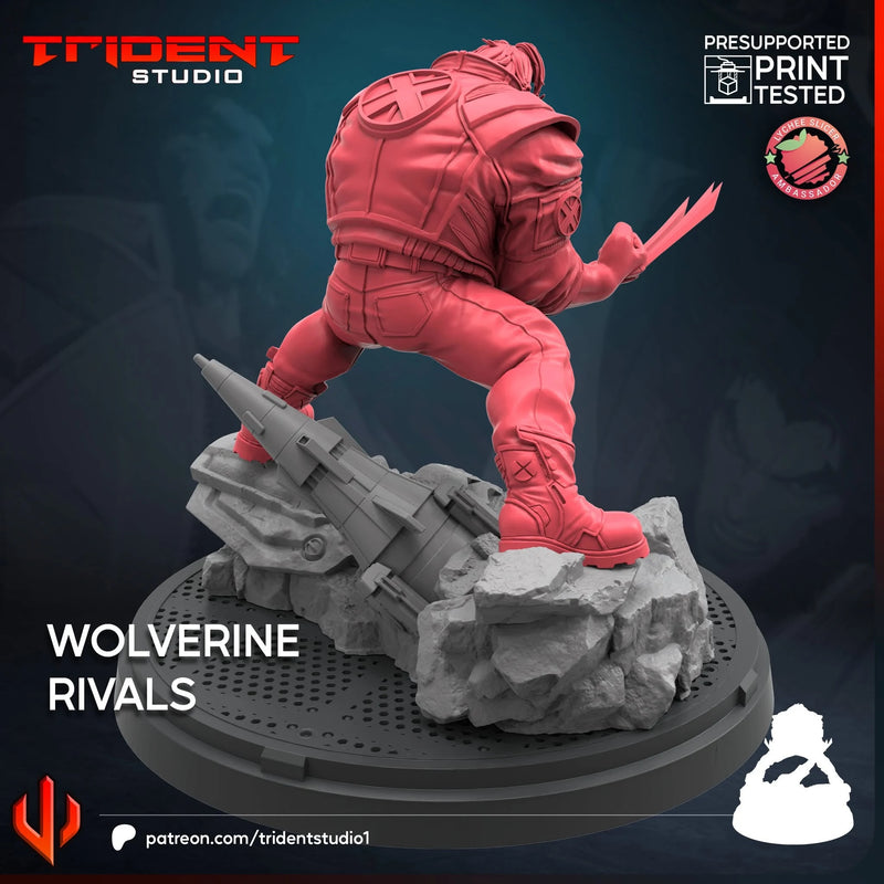 Wolverine Rivals Marvel MCP-compatible 40mm resin proxy miniature by Trident Miniatures - product image 2