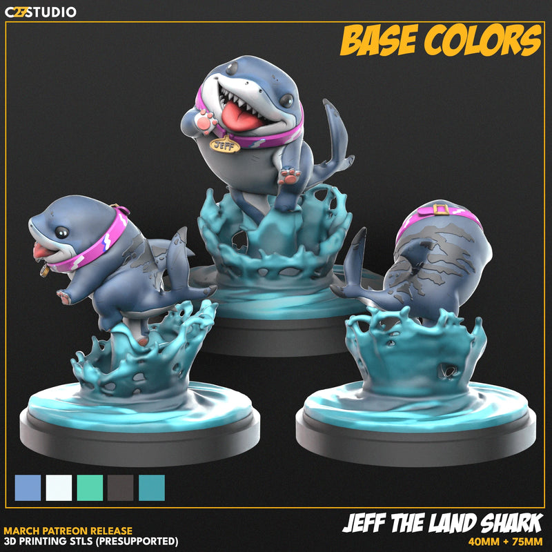 Jeff the Land Shark Marvel MCP-compatible resin miniature by C27 Studios - product image 2