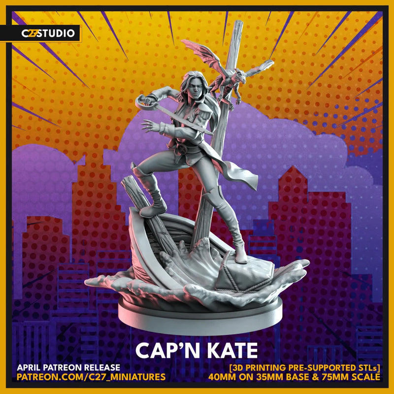 Katherine Pryde Marvel MCP-compatible resin miniature by C27 Studios - product image 2