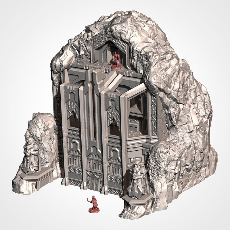 The Isolated Mountain 3D printed terrain view 2