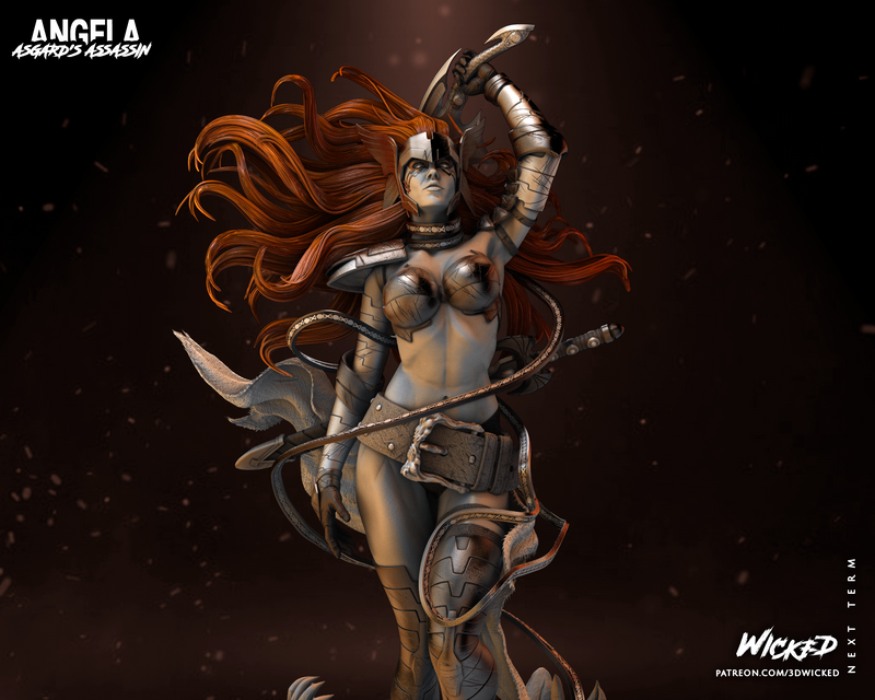 Angela Sculpture resin statue kit view 2