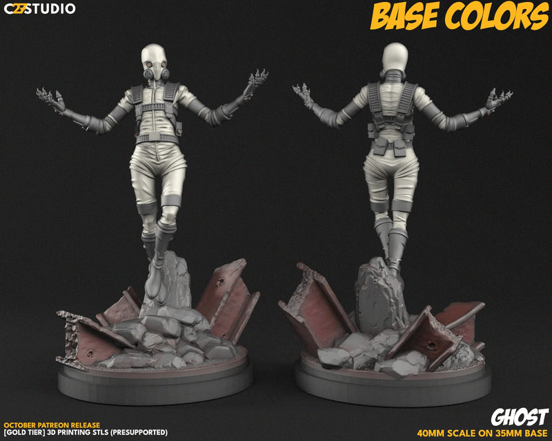 Ghost Marvel MCP-compatible resin miniature by C27 Studios - product image 2