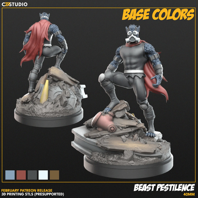 Beast Pestilence Marvel MCP-compatible resin miniature by C27 Studios - product image 2