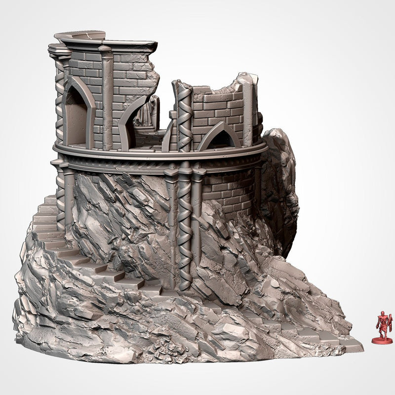 Ruins On The Mountain 3D printed terrain view 2