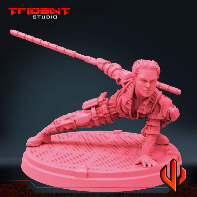 Yelena Belova - Sculpt A Marvel MCP-compatible 40mm resin proxy miniature by Trident Miniatures - product image 2