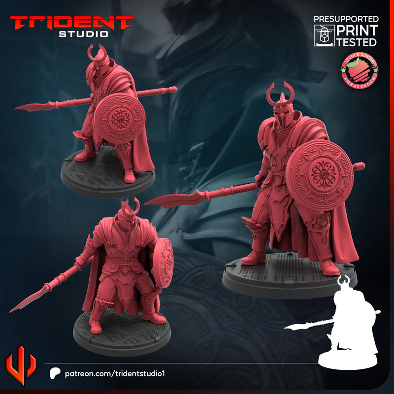 Asgardian Spear Knight Marvel MCP-compatible 40mm resin proxy miniature by Trident Miniatures - product image 2