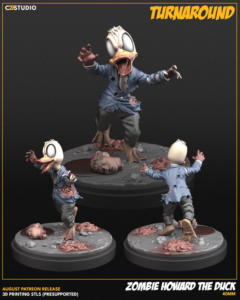 Zombie Howard the Duck Marvel MCP-compatible resin miniature by C27 Studios - product image 2