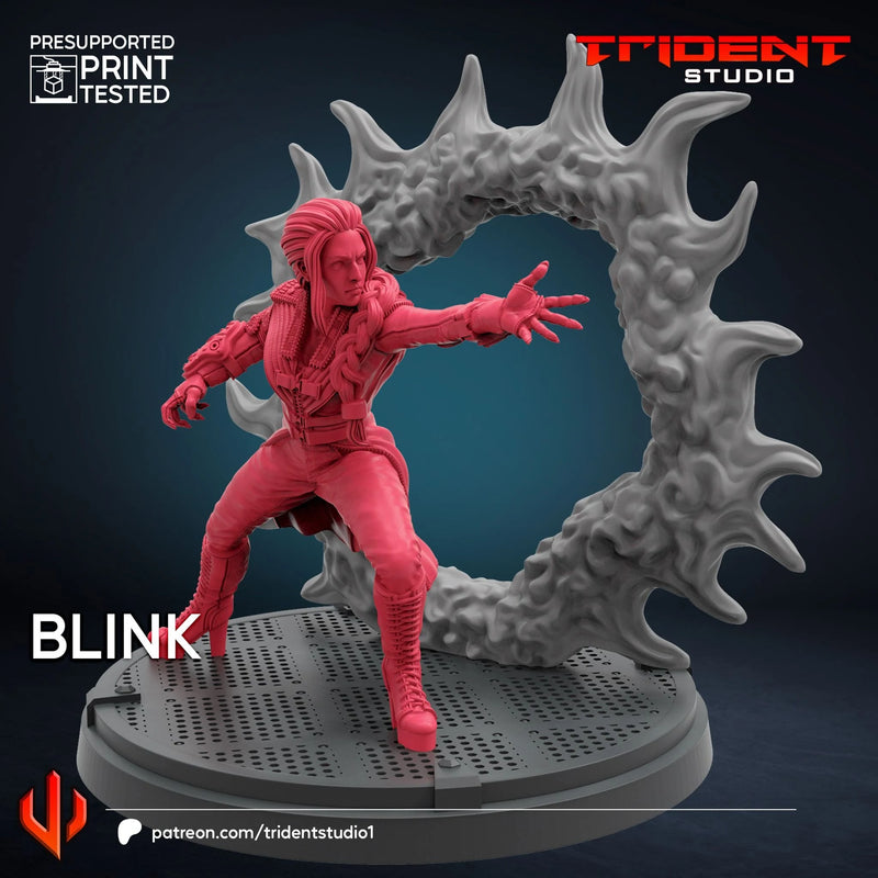 Blink X-Men Days Of Future Past Marvel MCP-compatible 40mm resin proxy miniature by Trident Miniatures - product image 2