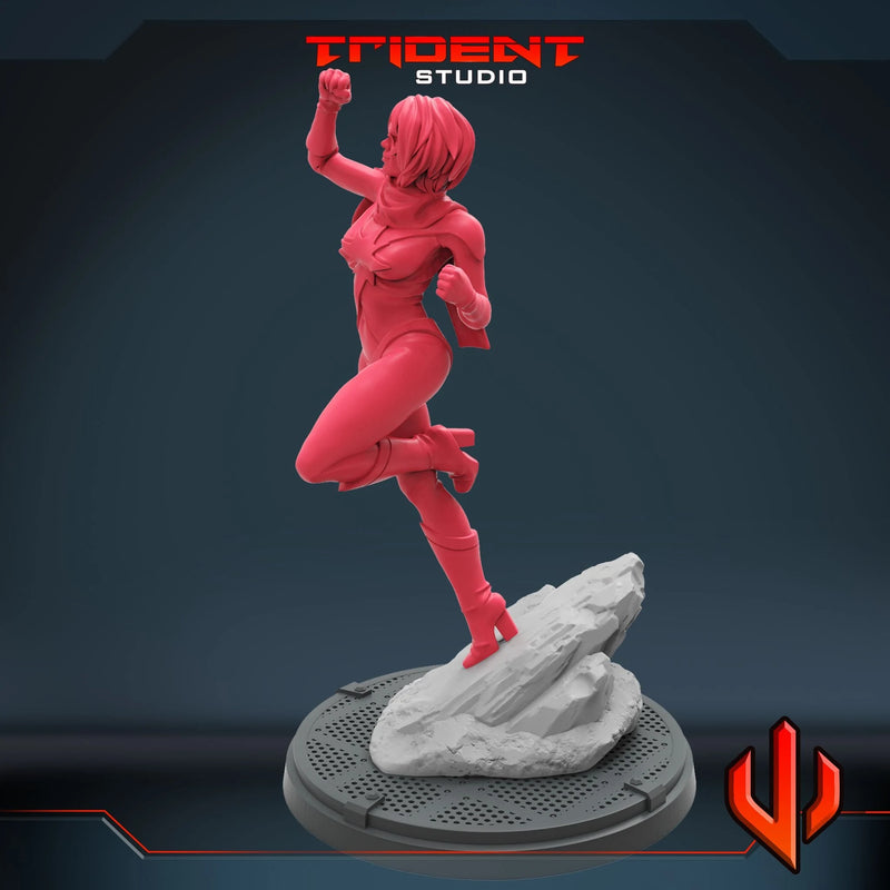Classic Miss Marvel Marvel MCP-compatible 40mm resin proxy miniature by Trident Miniatures - product image 2