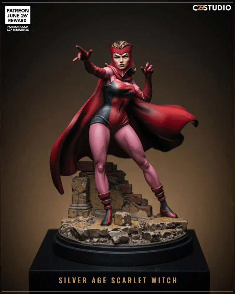 Scarlet Witch (Silver Age) Marvel MCP-compatible resin miniature by C27 Studios - product image 2
