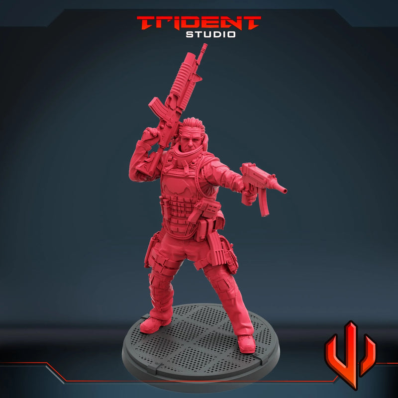 Punisher War Zone - Sculpt A Marvel MCP-compatible 40mm resin proxy miniature by Trident Miniatures - product image 2