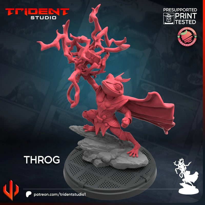 Throg Marvel MCP-compatible 40mm resin proxy miniature by Trident Miniatures - product image 2