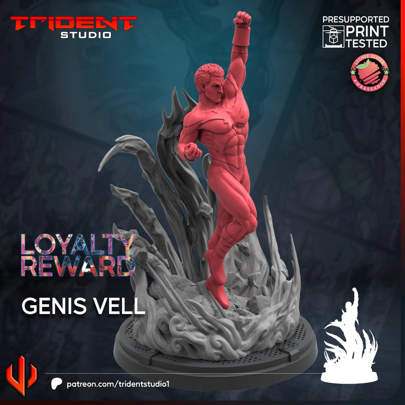 Genis Vell Marvel MCP-compatible 40mm resin proxy miniature by Trident Miniatures - product image 2