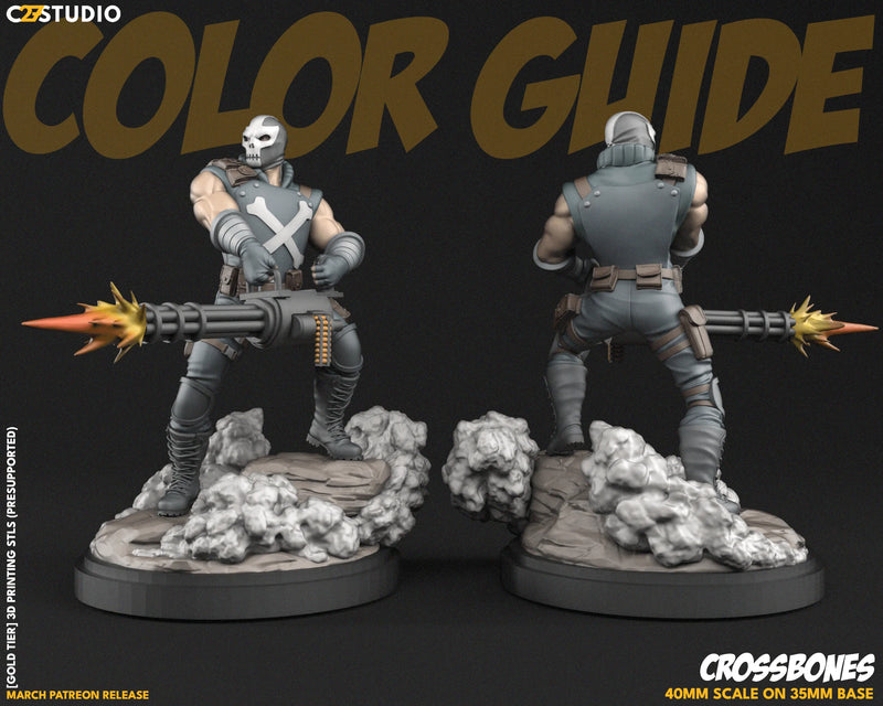 Crossbones Marvel MCP-compatible resin miniature by C27 Studios - product image 2