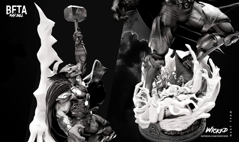 Beta Ray Bill Sculpture resin statue kit view 2