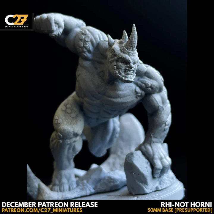 Rhino Marvel MCP-compatible resin miniature by C27 Studios - product image 2